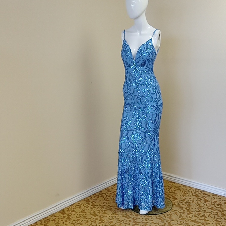 Windsor Blue Patterned Maxi Dress